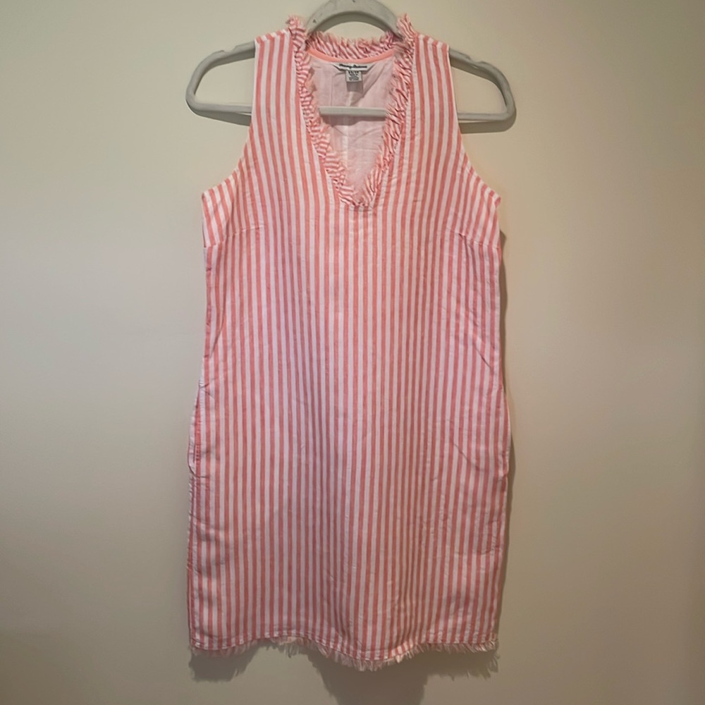 Tommy Bahama XS dress light pink and white